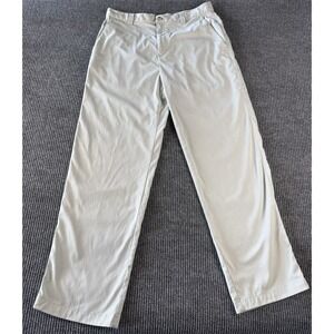 Adidas Men's Golf Pants Beige Size 34x31 Stretch Flat Front Large Pockets